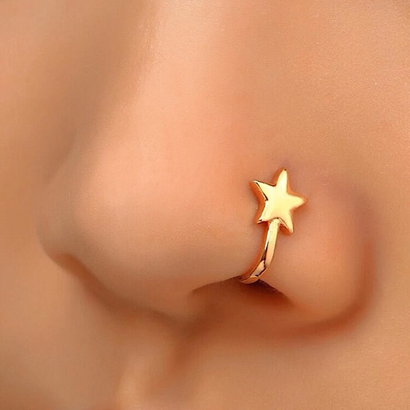 🔵𝟲𝟱%𝗢𝗙𝗙 𝗯𝘂𝗻𝗱𝗹𝗲𝘀 𝟯+🔵 NEW Star Simple Fake Nose Ring - Picture 5 of 9